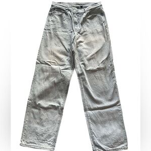 American Eagle Outfitters Light Blue Highest Rise Baggy Straight Jeans